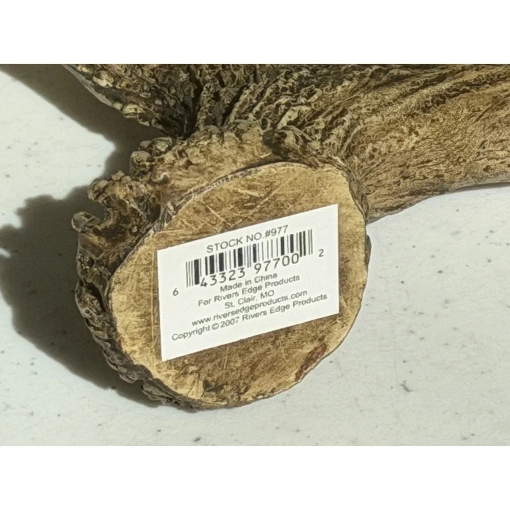 Deer Antler With Deer In The Woods Resin 11.25